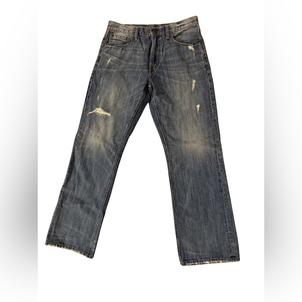American Eagle Relaxed Fit Bootcut Distressed Jeans 34x34